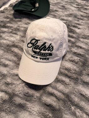 Polo by Ralph Lauren White Hat with Dark Ralph’s coffee New York